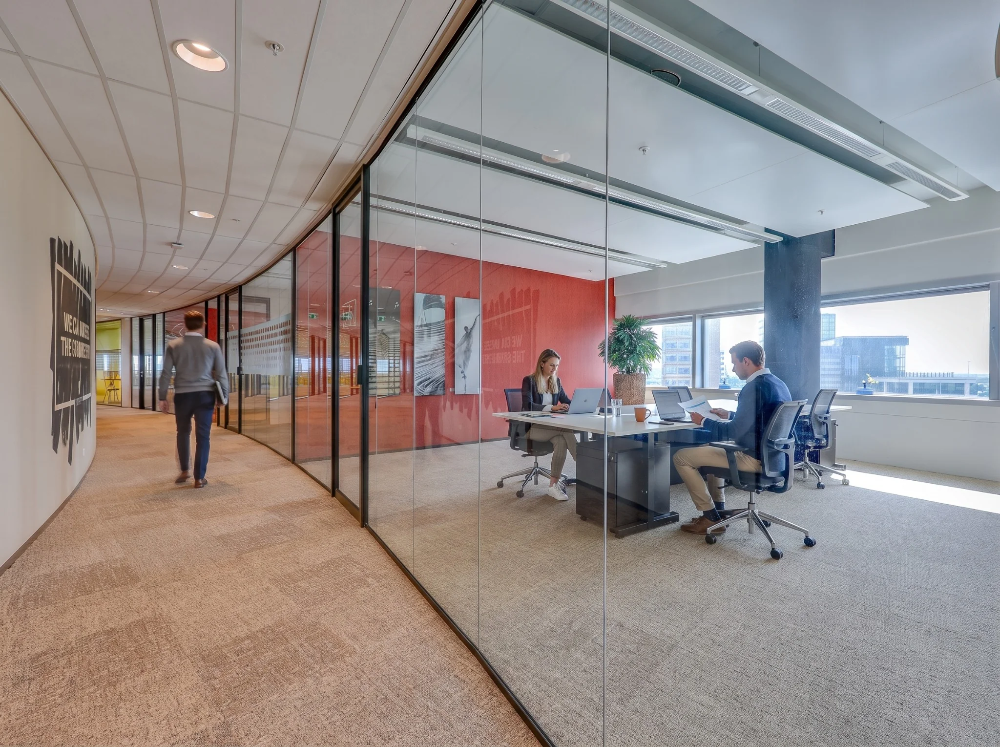 Elevated workspace at Tribes Amsterdam Arena